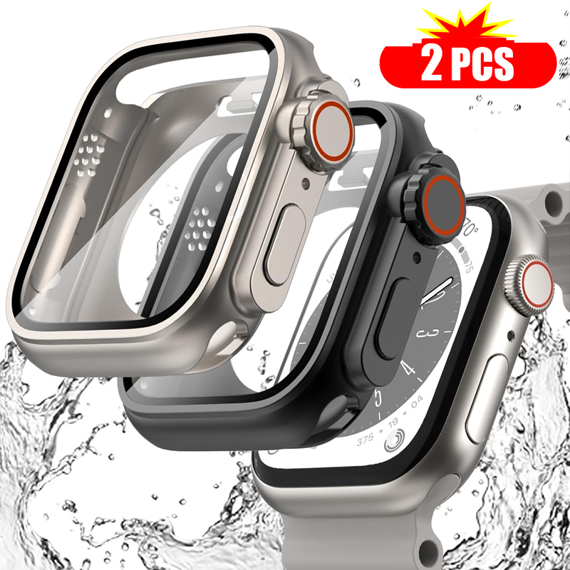 Apple Smartwatch Accessories - 2 Stuks Gehard Glas + Hoes