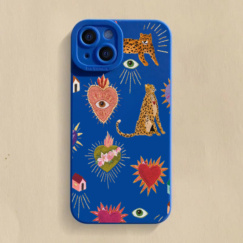 Samsung Galaxy S25 - Bloemenluipaardogen Telefoonhoesje Voor Samsung Galaxy S26
