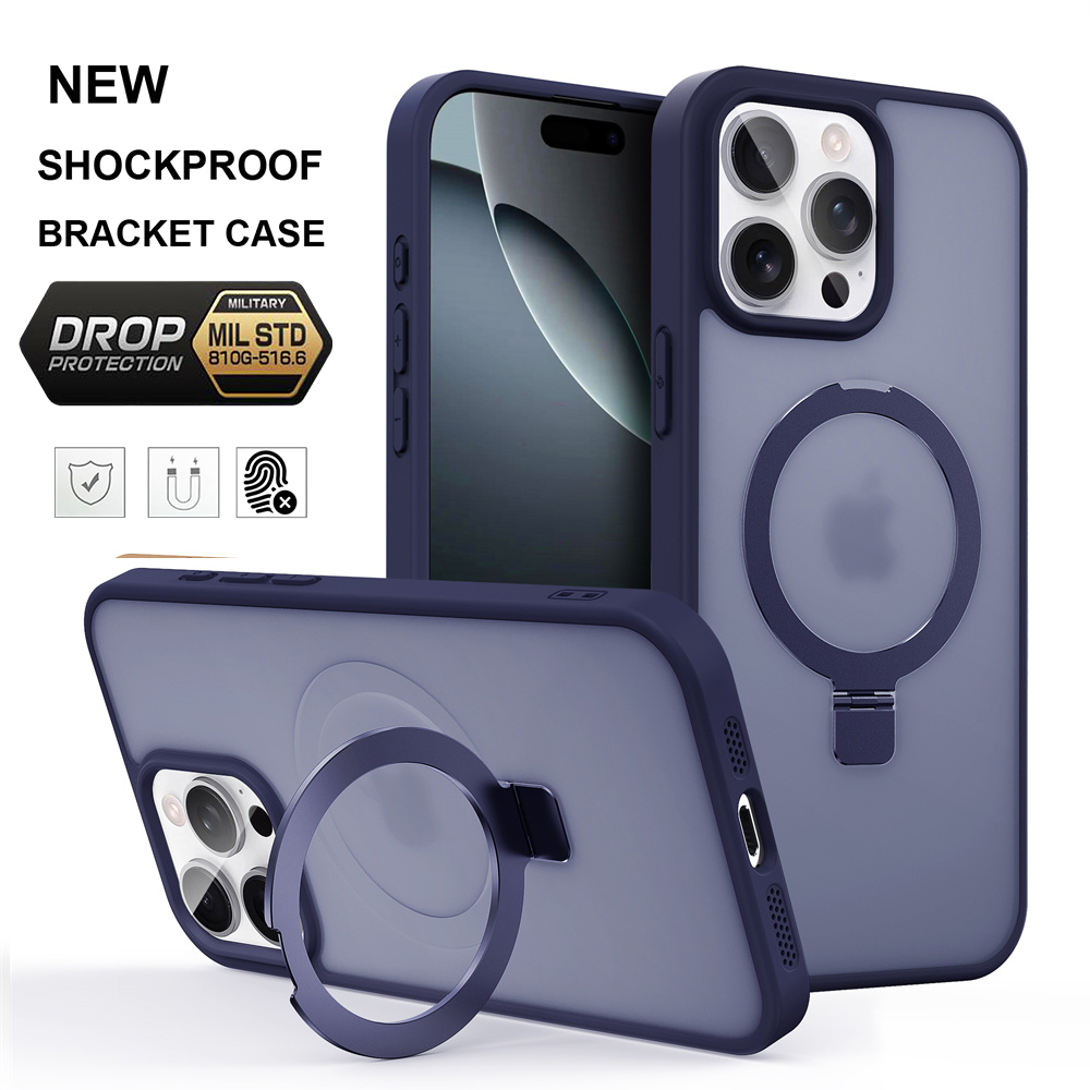 Magnetic Charging Stand - Metalen ringstandaard matte magnetische hoes voor