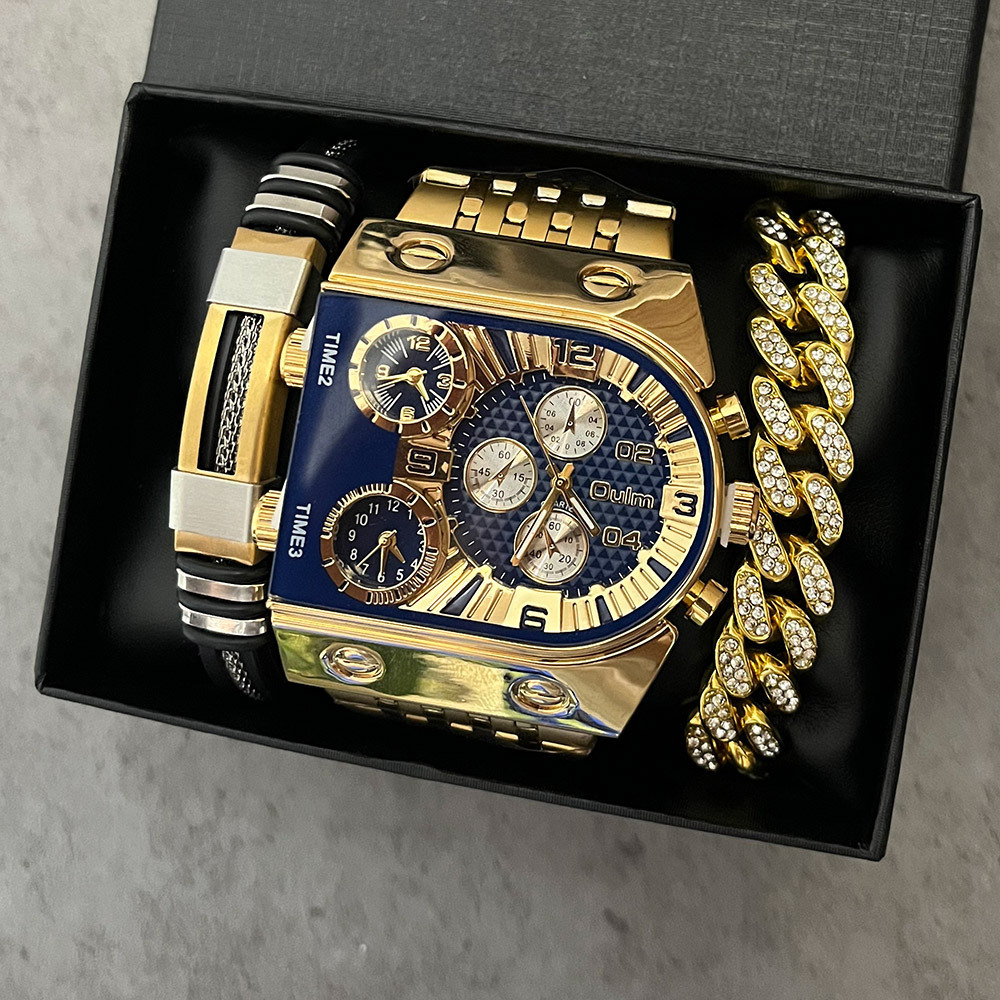 Luxe rechthoekig goud-zilveren - Smartwatch Faces recensie en prijs