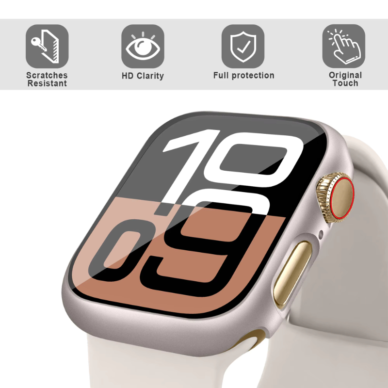 Glas+hoesje voor Apple Watch 4 - Apple Smartwatch Accessories recensie en prijs
