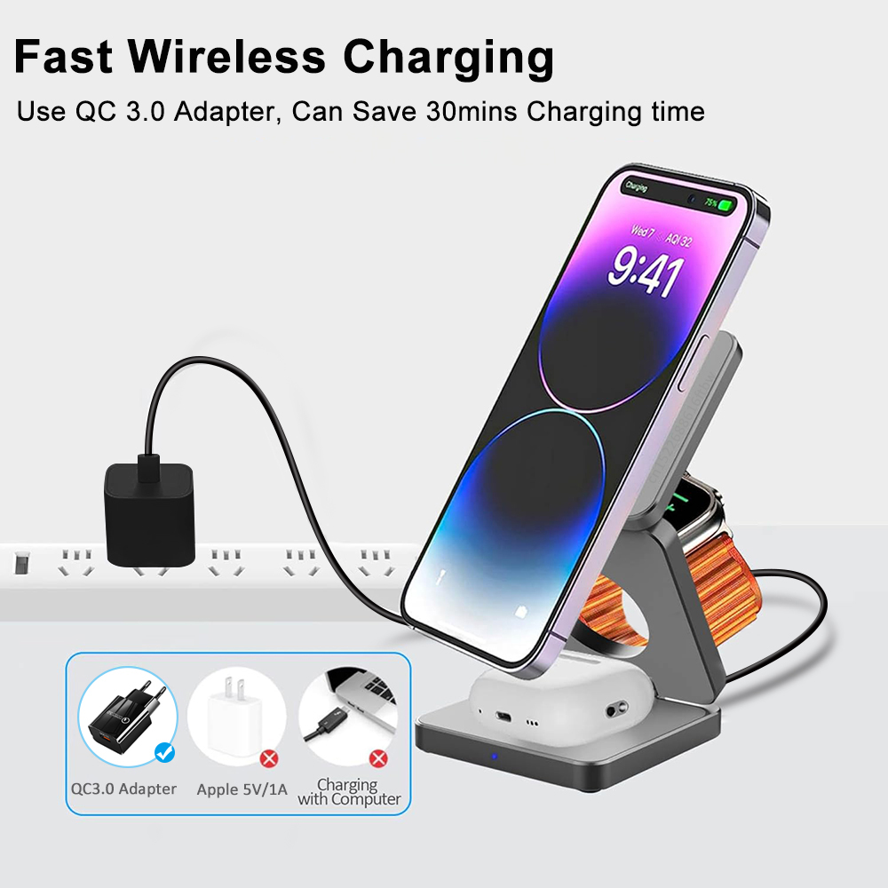 3-in-1 opvouwbare magnetische  - Smartwatch Ac recensie en prijs